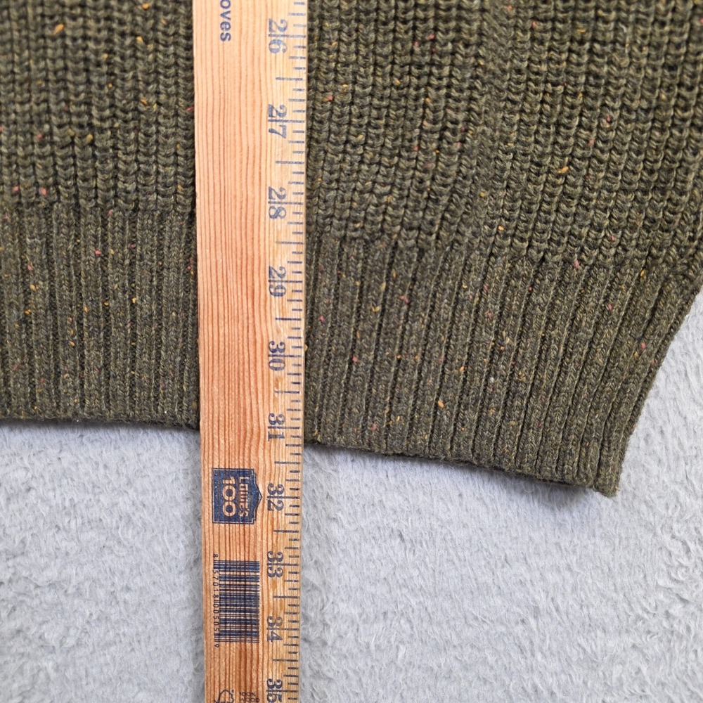 Mutual Weave Fisherman Sweater Mens XL Green Chunky Knit Preppy Business Casual - Picture 7 of 13